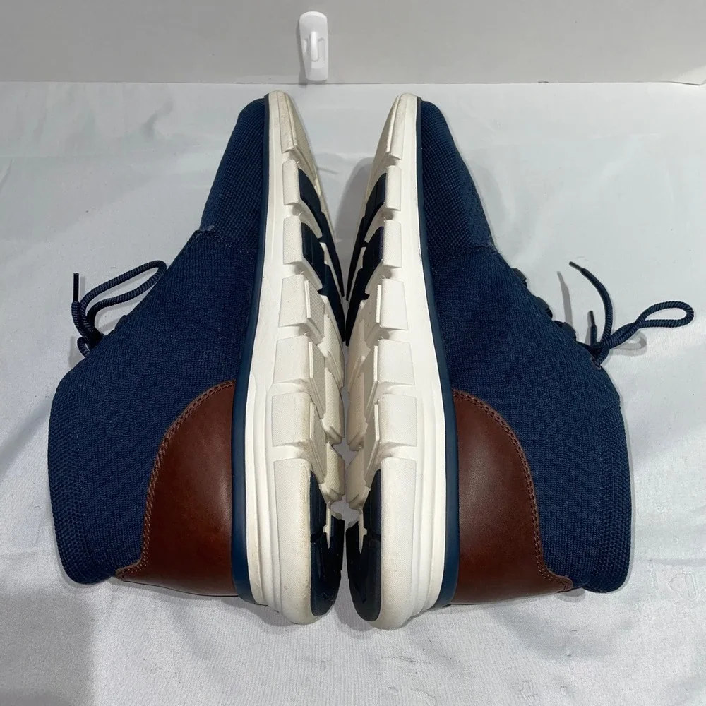 Johnston &‎ Murphy McGuffey Knit Chukka Navy Blue Mens 11M 25-9779 Sneaker Boot
